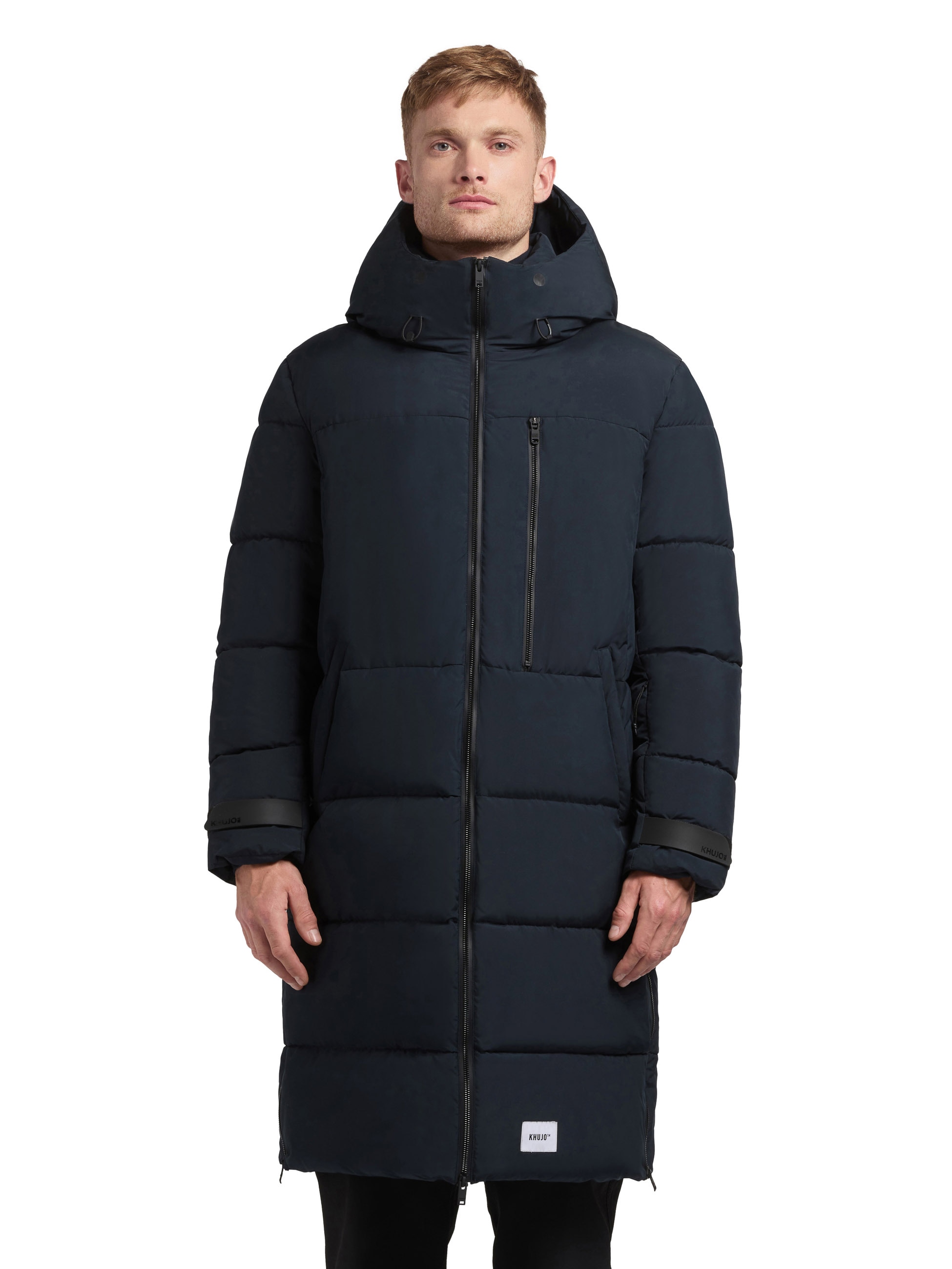 Steppmantel KHUJO "SIRAM2", Herren, Gr. XXL, port blau, Web, Obermaterial: 100% Polyester. Futter: 100% Polyester. Wattierung: 100% Polyester, unifarben, figurumspielend ca. Mitte Oberschenkel, mit Riegel,verstellbar mit Klettverschluss, Mäntel, mit... Image