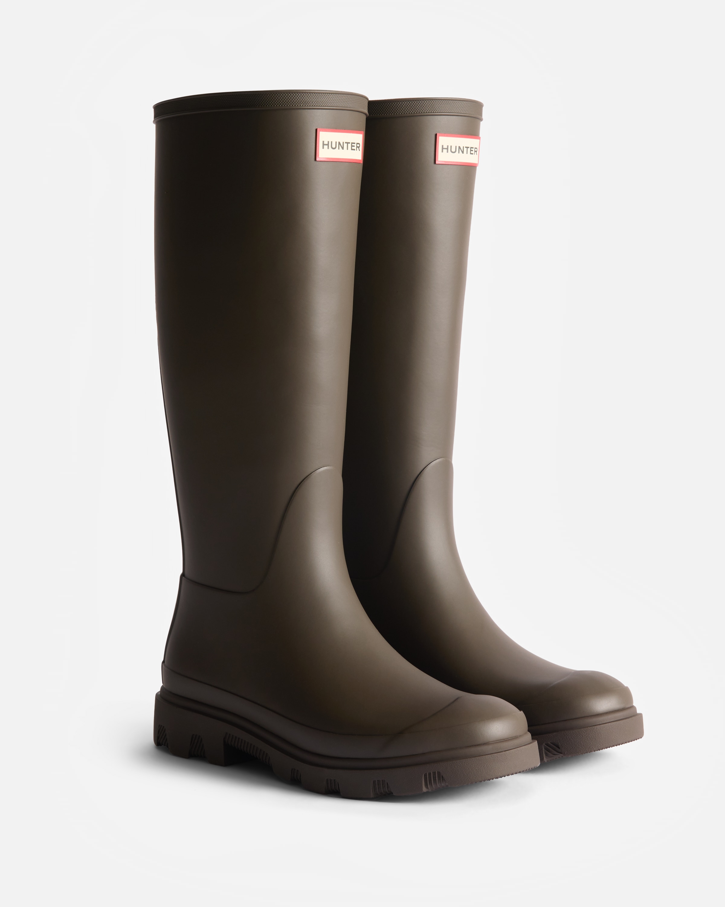 Gummistiefel HUNTER "UNISEX DOWNPOUR TALL BOOT", Herren, Gr. 43, chocolate braun, Synthetik, Schuhe Gummistiefel, wasserdicht