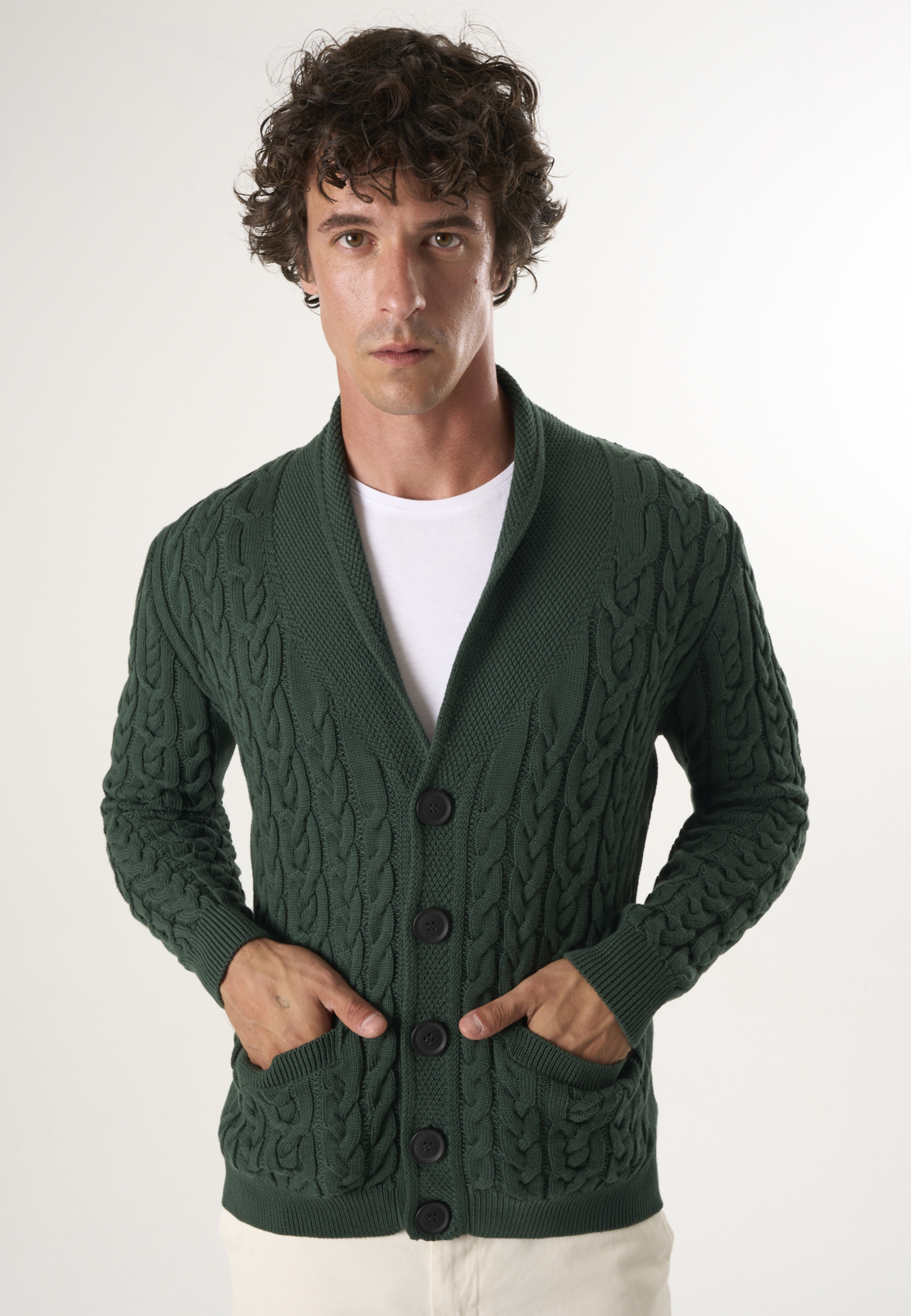 Strickjacke Geknöpfte Strickjacke Image