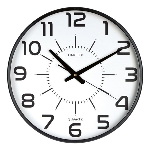 unilux Wanduhr Maxi Pop schwarz 375 mm schwarz Image