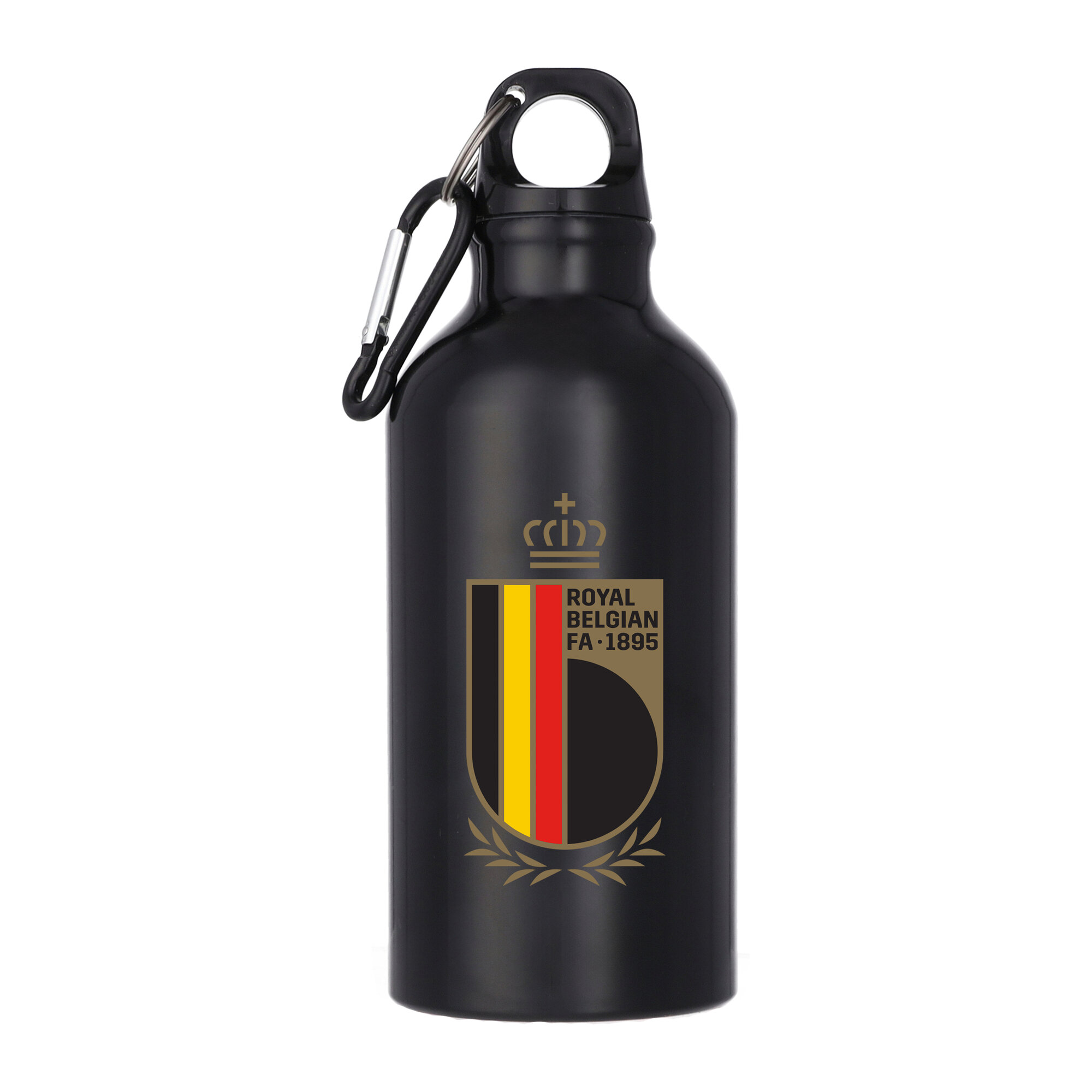 Aluminium-Trinkflasche mit Logo der belgischen Nationalmannschaft, 400 ml, Schwarz Image