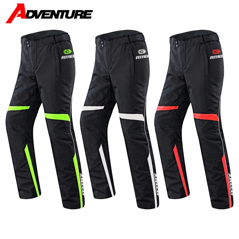 Motorrad-Reithose für Herren, warm und reflektierend, in allen Jahreszeiten, atmungsaktiv und regenfest, Motorradhose für Herbst und Winter Image