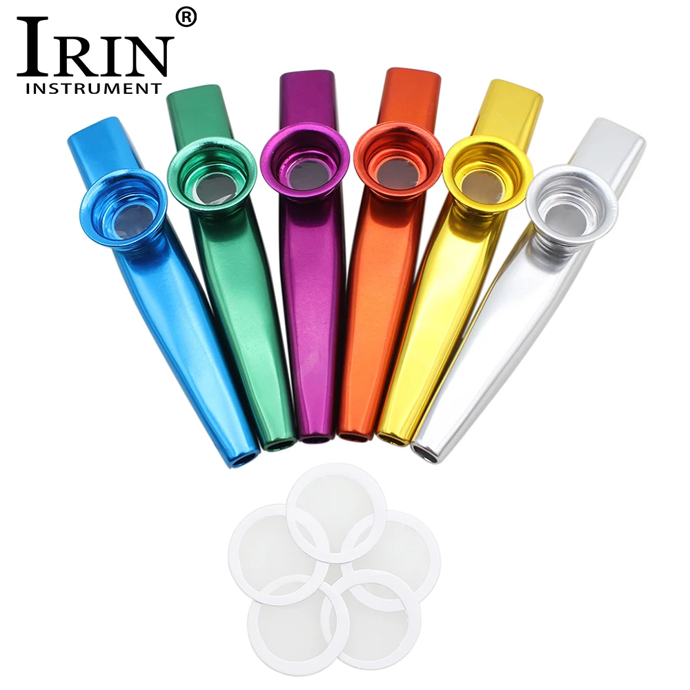 IRIN Kazoos mit Kazoo-Flötenmembranen, Mund, Metall-Kazoos, Ukulelen, Gitarrenbegleiter, Standard-Instrumententeile in gemeinsamer Größe Image