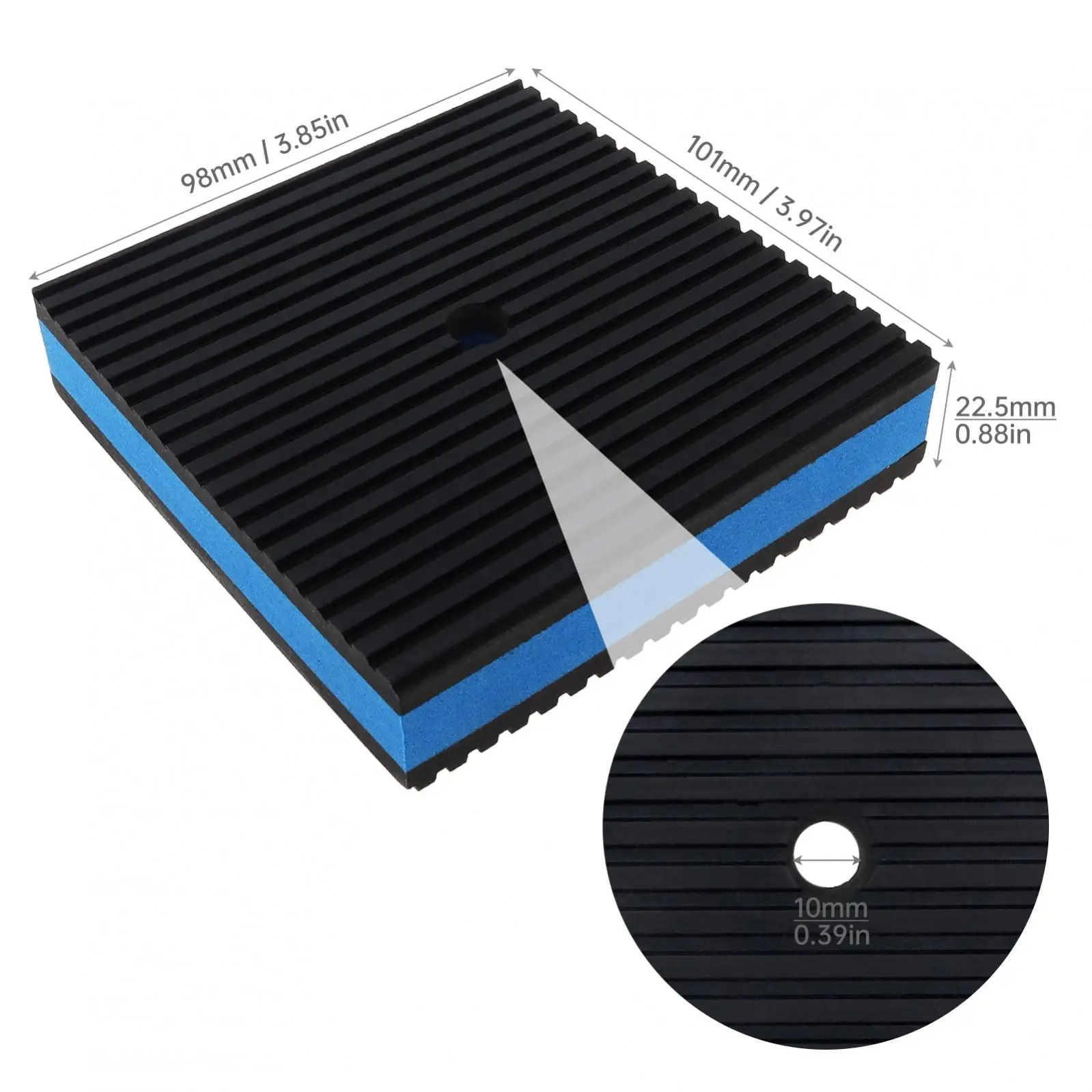 4 Stück Gummi-Anti-Vibrations-Pad mit Loch für HVAC/Luftkompressor/Waschmaschine und Trockner mit EVA-Mittelisolationspads