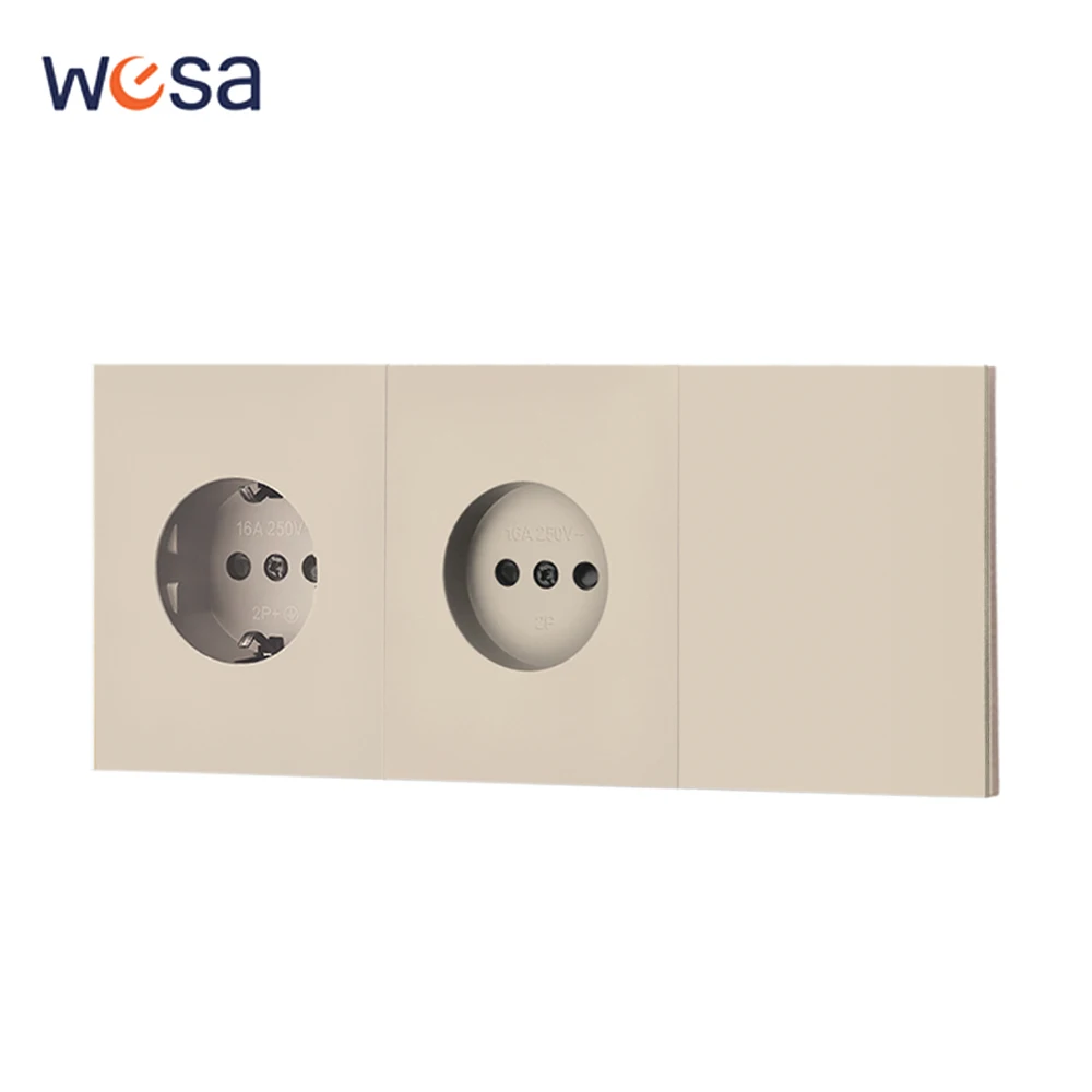 Warme Steckdose Embedded Integrierte Panel Steckdosen Taste Licht Schalter Haut Gefühl Farbe DIY Kombination Embedded Farbe Hause