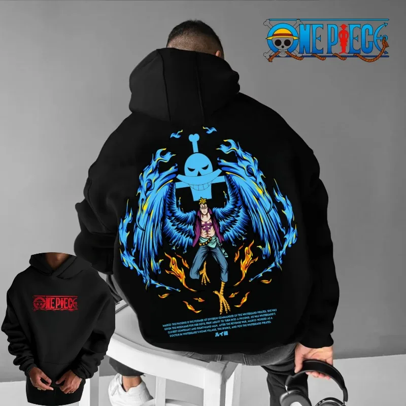 2025 Anime One Piece Herren und Damen bedruckter supergroßer Kapuzenpullover 2025 Herbst/Winter Damen Langarm-Hoodie Top Street Wear Image