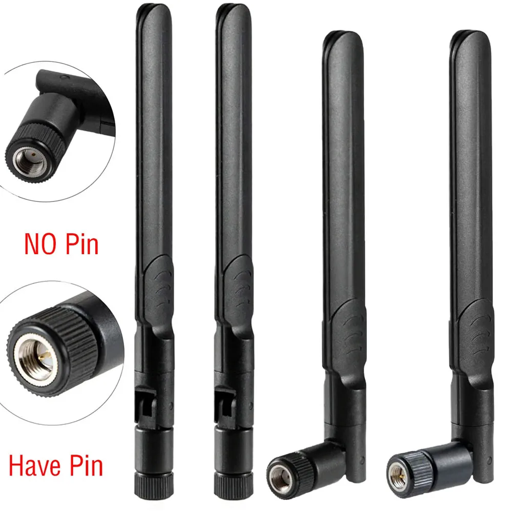 2PCS WiFi Antenne-8dBi High Gain Dual Band 2,4 GHz/5,8 GHz RP-SMA/SMA Stecker für WiFi Router, USB Adapter & PCI Netzwerk Karte Image