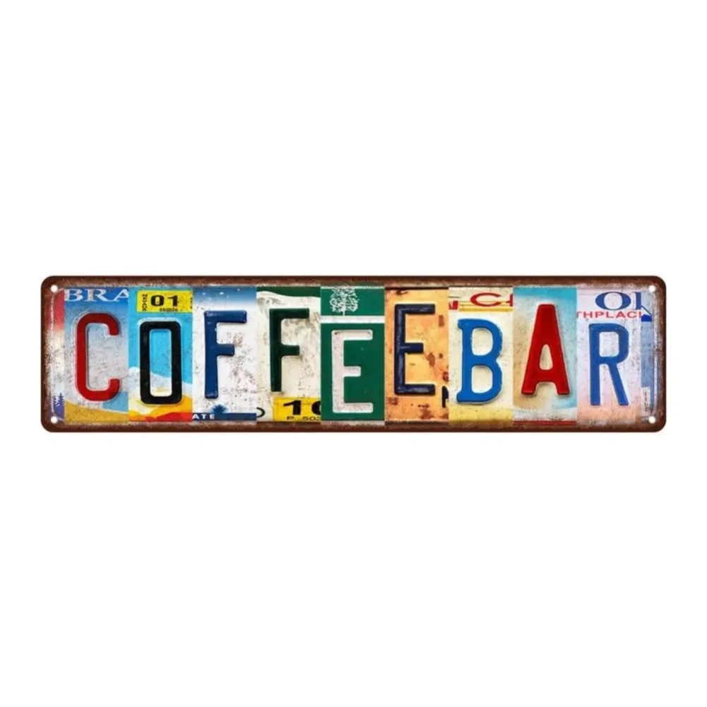 Papan Tanda Logam Bar Kopi, 1 Stück, Tanda Japan Kebaharuan, Hiasan Nazar, 15.75 "x3.94"/40x10cm Image