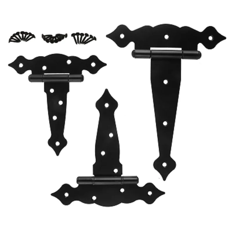 2 Stück Hochleistungs-Tor scharniere mit Schrauben 5/Zoll T-förmige Holz schuppen Scheunentor Scharniere für Holz zäune dekorative Scharniere