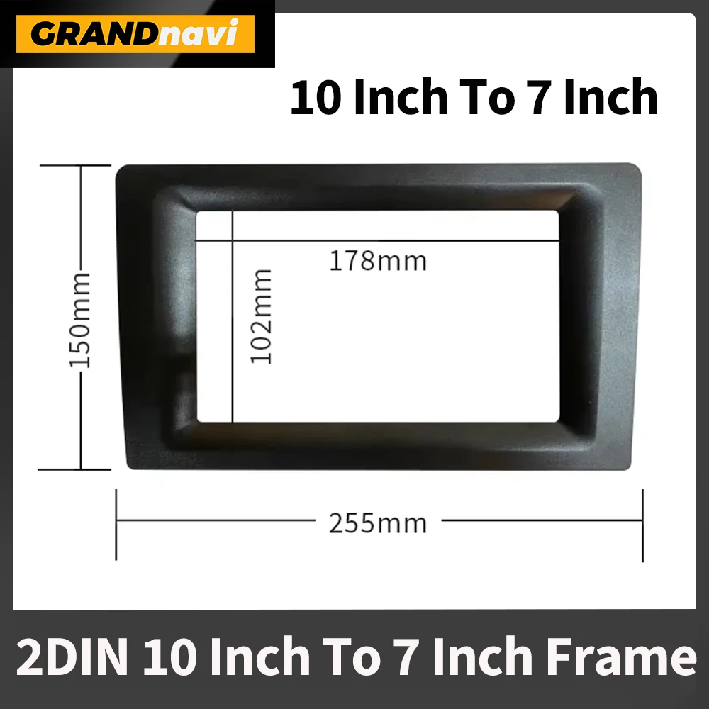 2 Din Fascias 10 Zoll bis 7 Zoll Auto-Mittelkonsolen-Radiorahmen für Universal-Multimedia-Player DVD-Radio Facia Dashboard