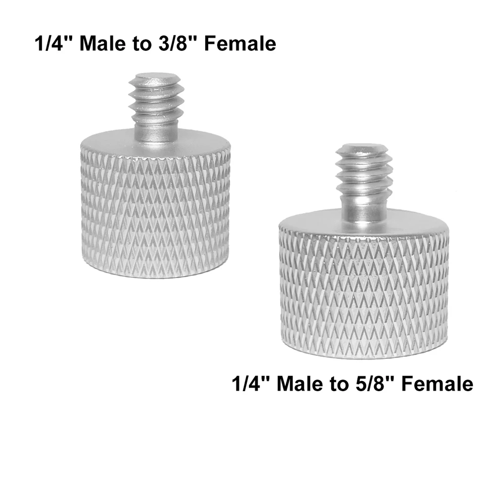 Schraubenadapter 1/4 Zoll Stecker auf 3/8 Zoll Buchse 1/4 Zoll-20 Stecker auf 5/8 Zoll-27 Buchse Mikrofonständerhalterung für Stativ Kamera Stud Qr Plate Image