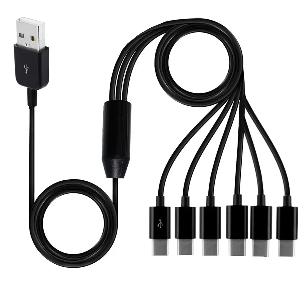 Typ-C 1 bis 2 3 4 6 Port Typ C USB C zu USB Y Splitter Mehrere Lade Datum Kabel kabel 1,5 m 1 m 0,5 m Für Smartphone Tablet Image