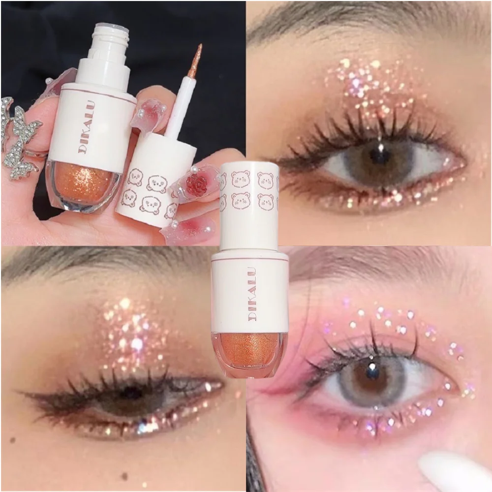 Little Bear Bowling Eye Shadow Stick with Pearl Luster, Ultra-Shiny, Fine Glitter, Eye Shadow Stick with Eye Shadow Stick
