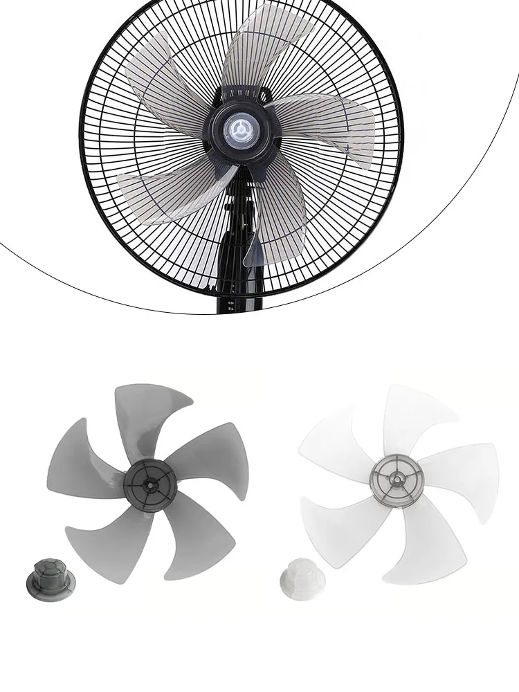 1pc Fan Klinge Für 14 Zoll Boden Fan Schreibtisch Tisch Fan Klinge Mit Mutter Abdeckung PP Haushalt Stille fan Klinge Propeller Fan Klinge 5 Blätter Image