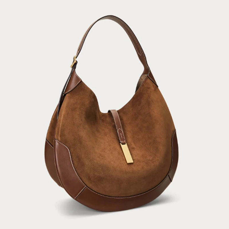 Nuova borsa a tracolla da donna vintage in pelle scamosciata Borse da donna di lusso Borsa da donna di grande capacità Tote sotto le ascelle Borsa tote di grande capacità