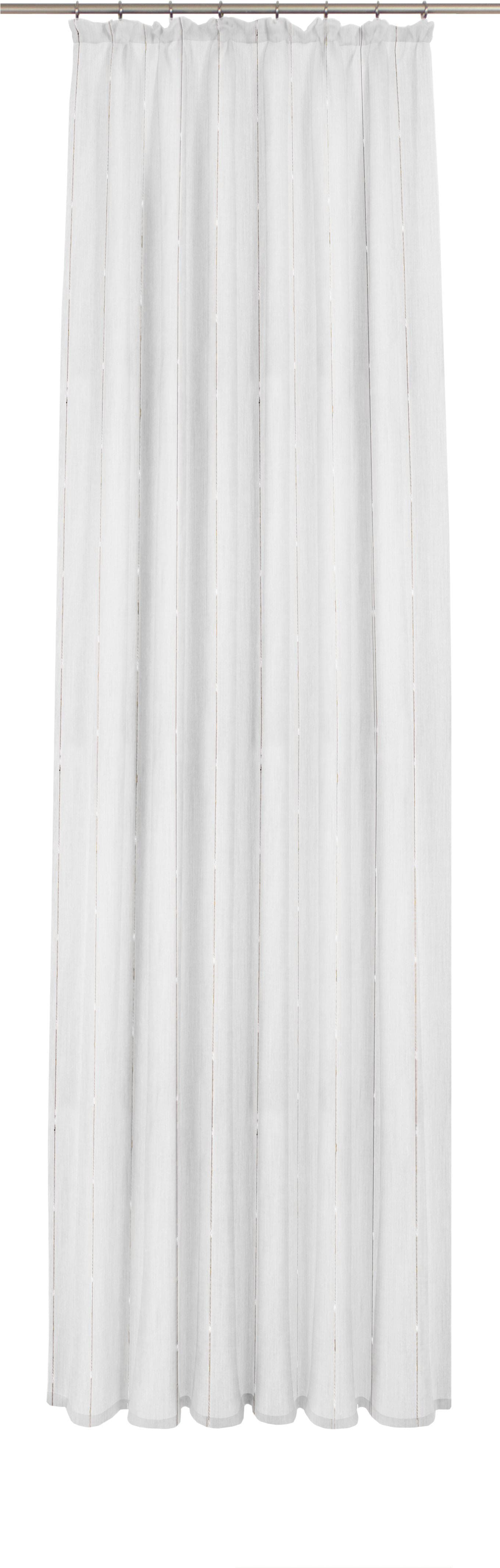 Gardine WIRTH, weiß (sanftes weiß), B:350cm H:125cm, Polyester, Gardinen, Fertig-Store mit FB 1:3 nach Maß Image