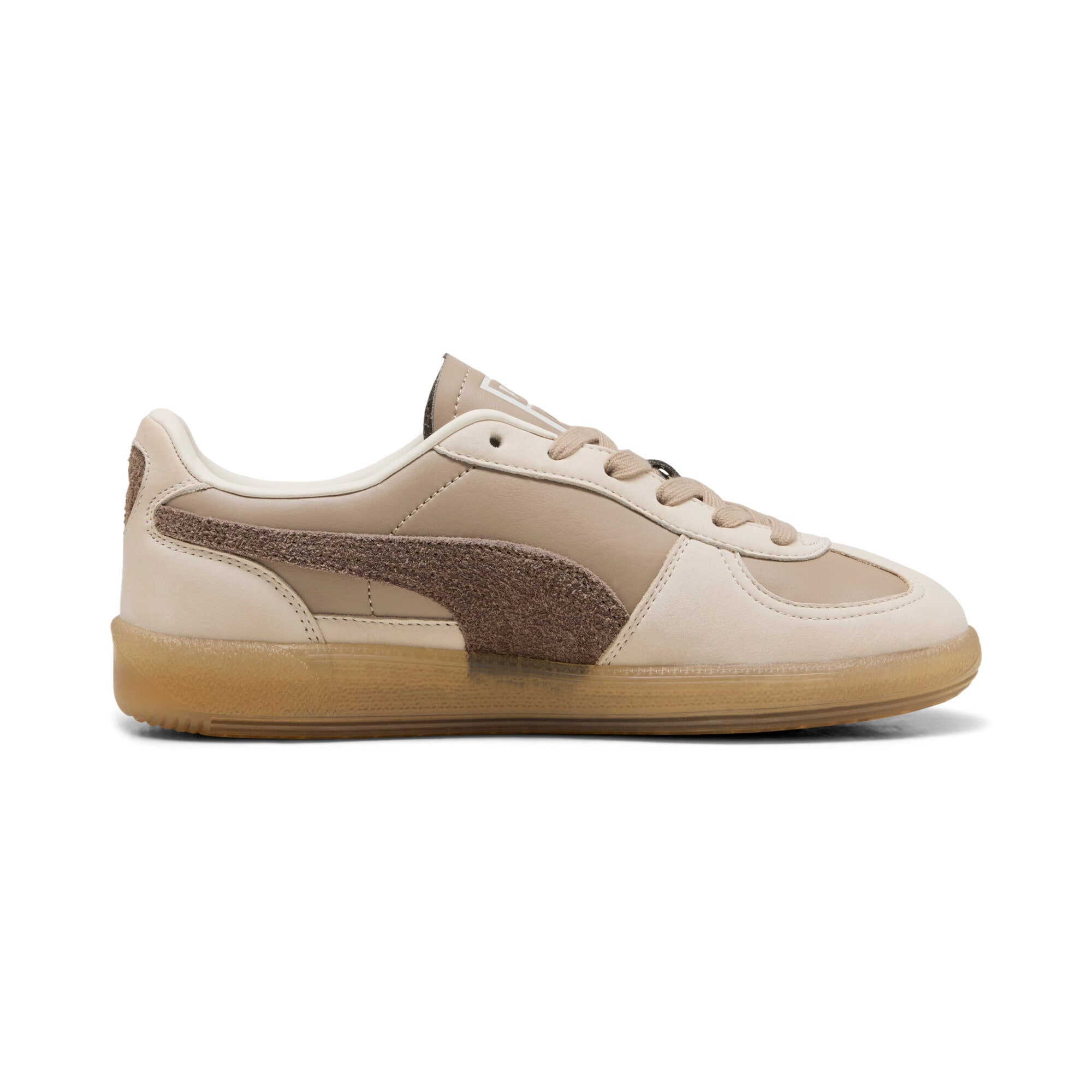Sneaker PUMA "PALERMO ELEVATED WNS", Damen, Gr. 40, ice coffee, chocolate chip, Leder, unifarben, Schuhe Sneaker