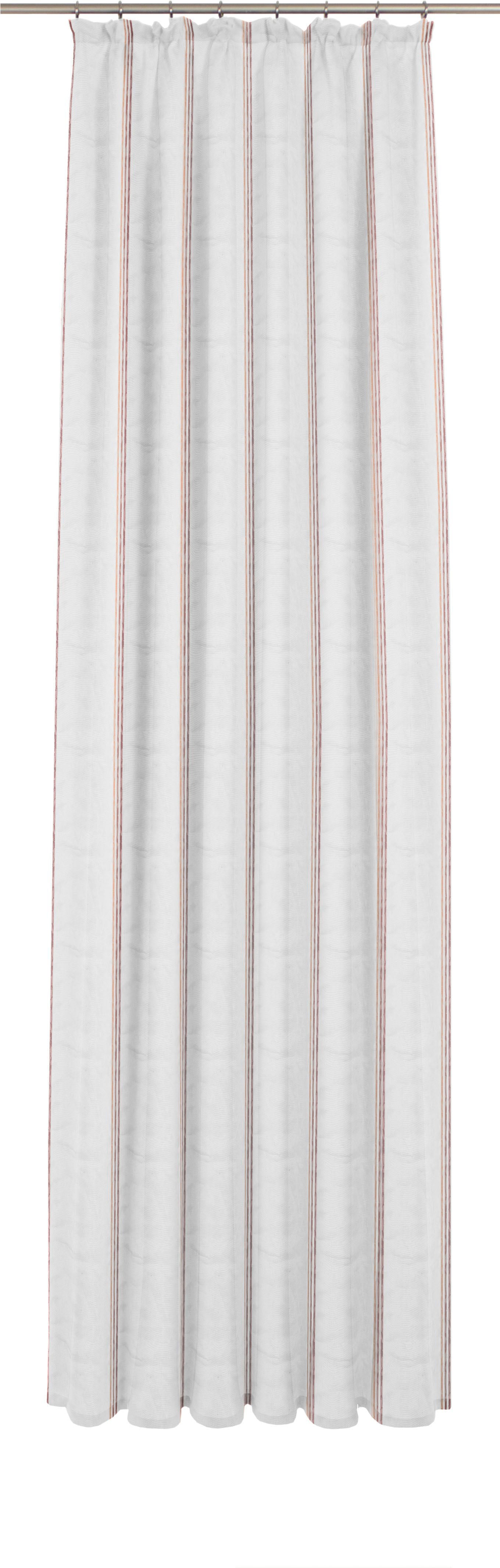 Gardine WIRTH "Chloé", weiß (weiß, rost), B:750cm H:260cm, Polyester, Gardinen, Fertig-Store mit FB 1:3 nach Maß Image