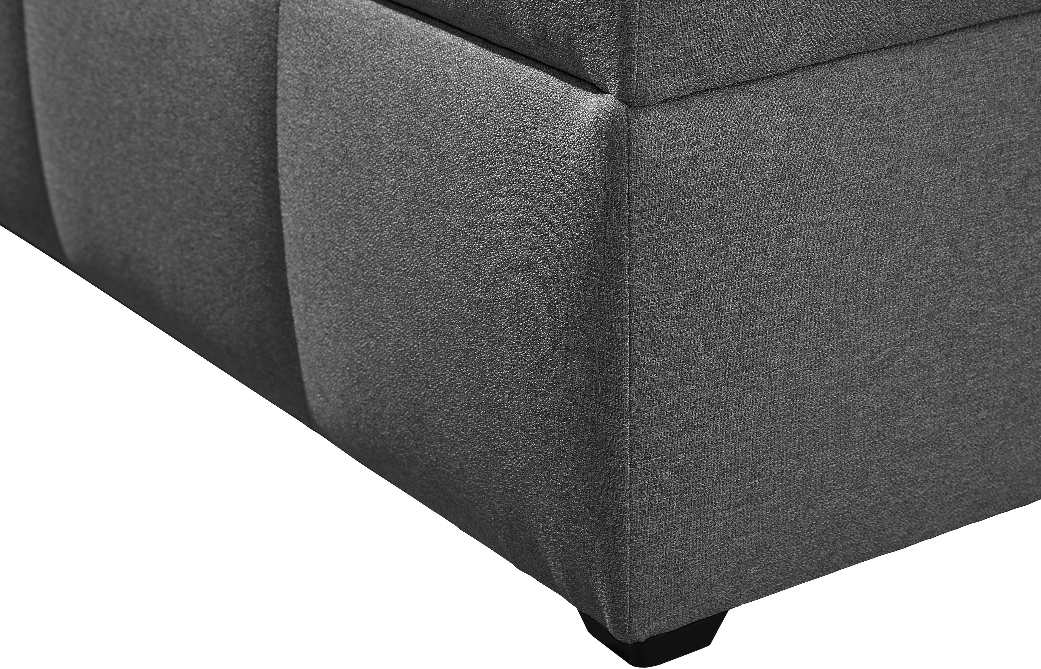 Boxbett HOME AFFAIRE, anthrazit, B:212cm L:210cm, Komplettbetten, Boxbett mit Bettkasten, inkl. Topper Image