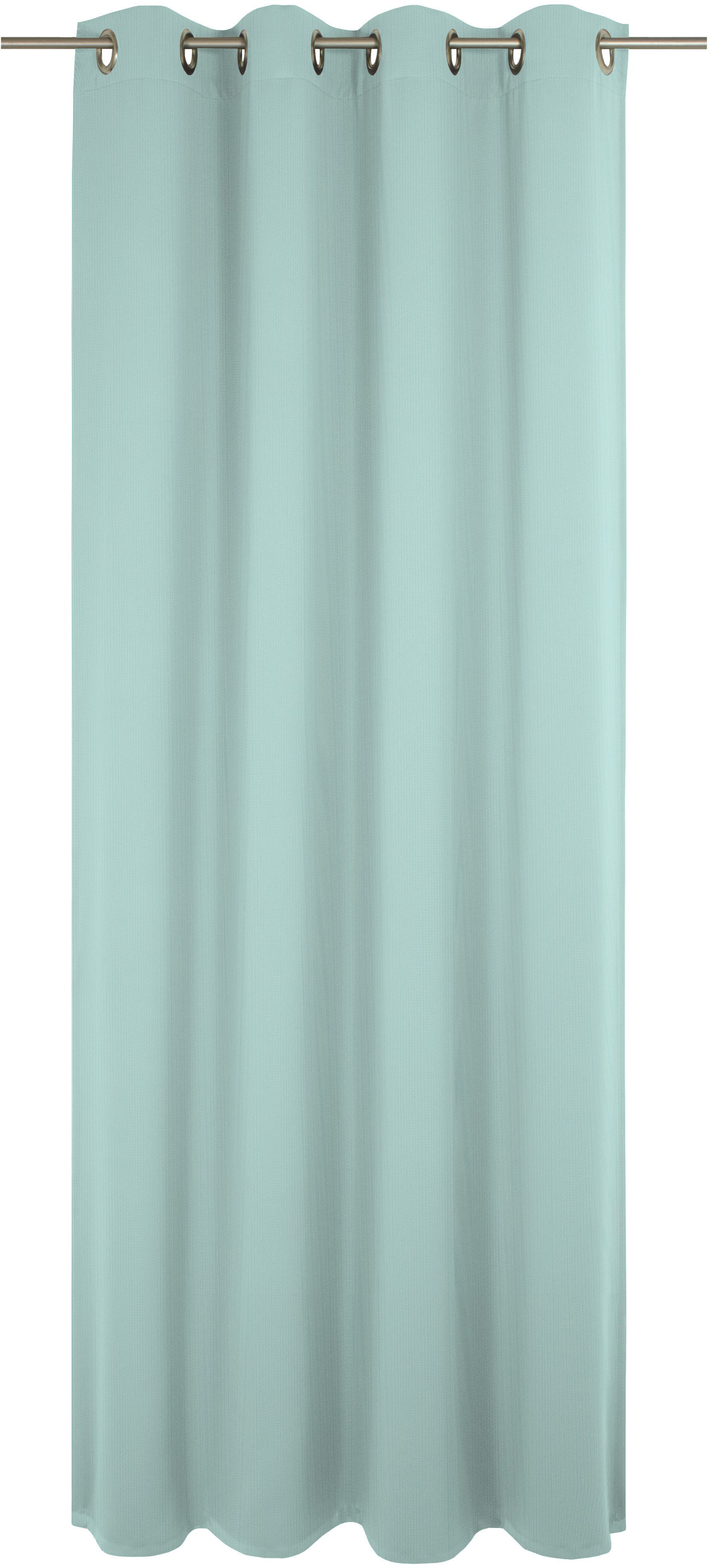 Vorhang ADAM "Uni Collection", blau (helltürkis), B:142cm H:395cm, Baumwolle (Bio-Baumwolle), Gardinen, Blickdichter aus 100% Bio-Baumwolle Image