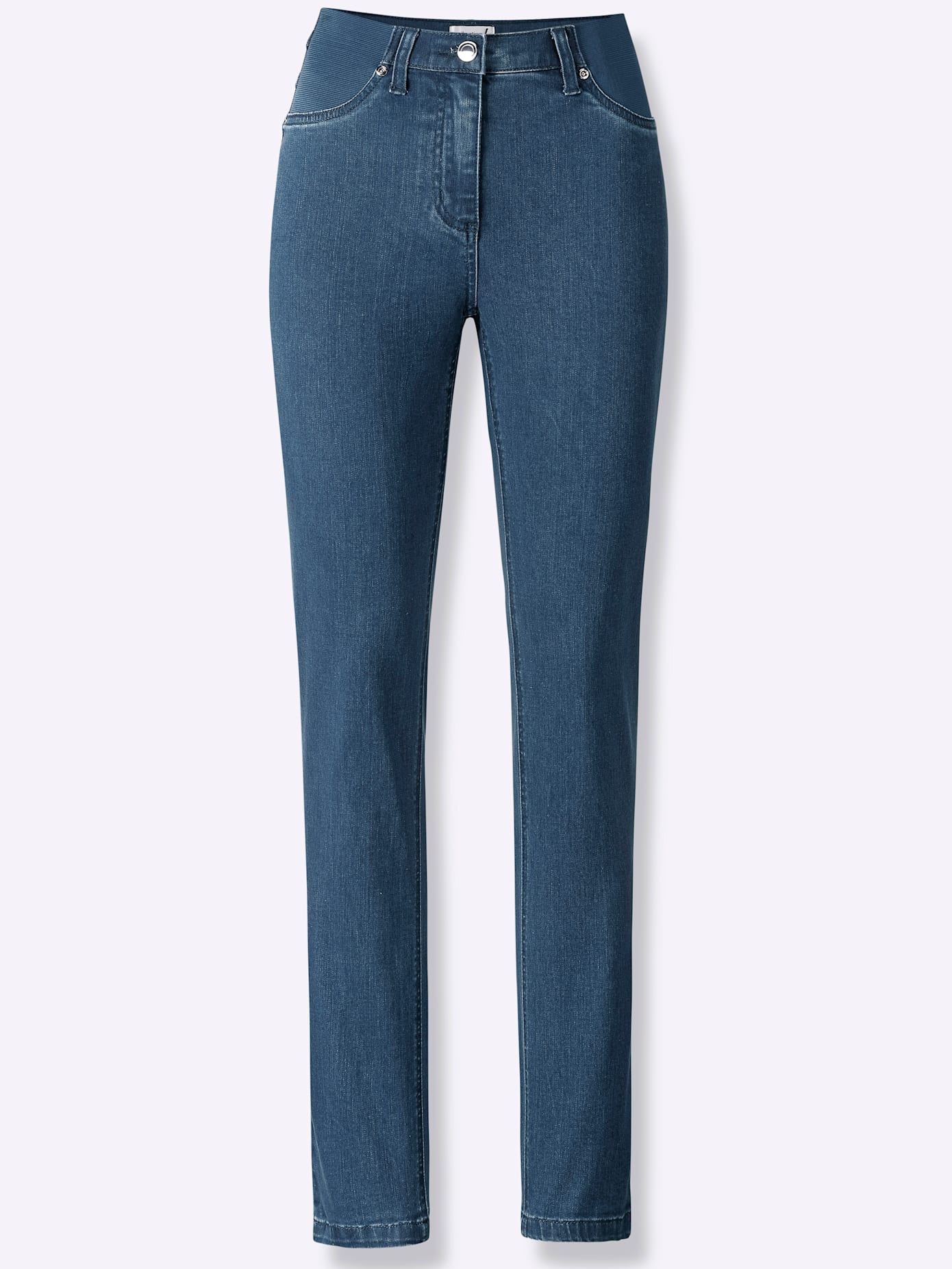Bequeme Jeans CASUAL LOOKS, Damen, Gr. 23, Kurzgrößen, blau (blau, stone, washed), 56% Baumwolle, 19% Polyester, 14% Lyocell, 10% Viskose, 1% Elasthan, unifarben, lang, Jeans
