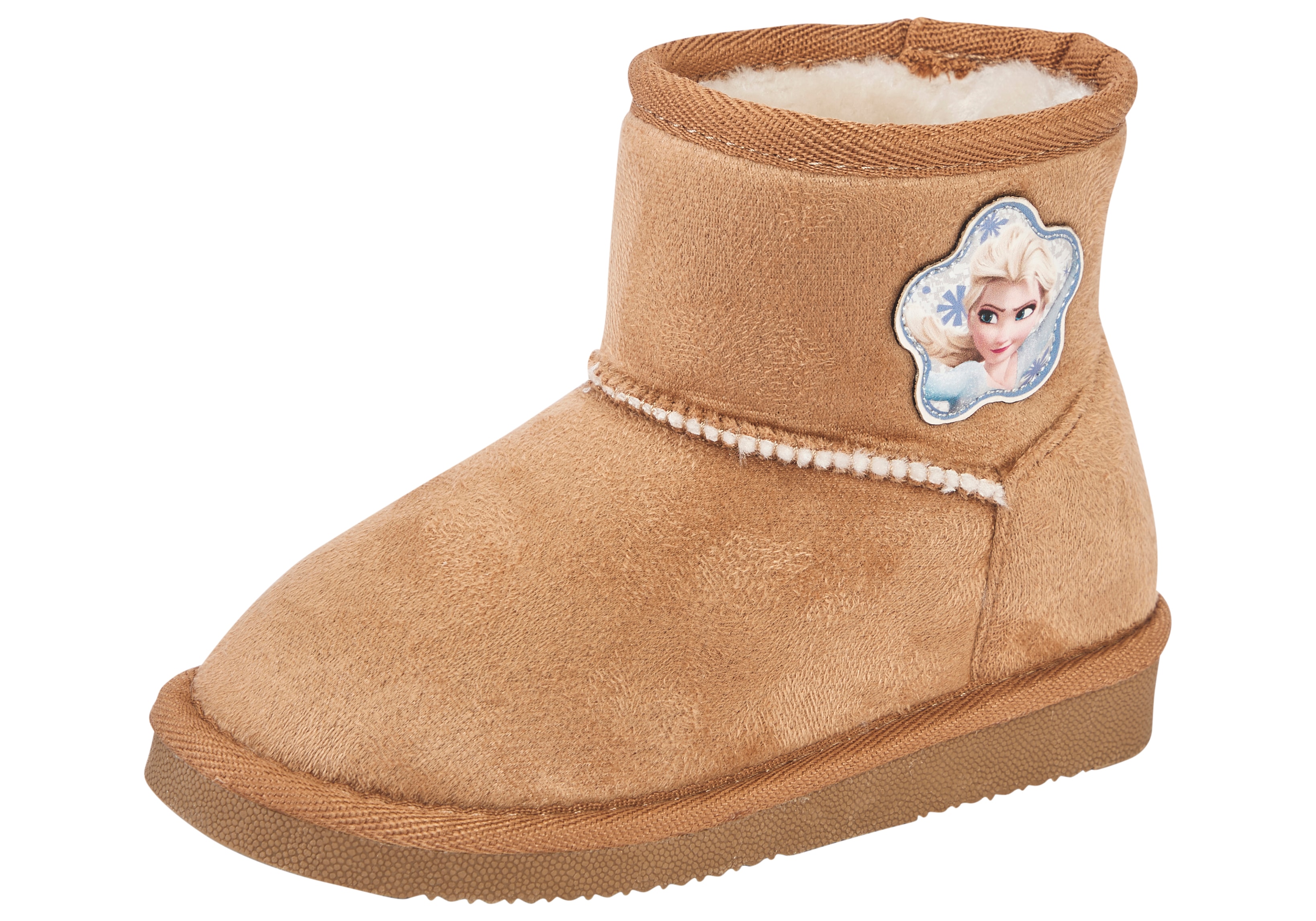 Schlupfboots DISNEY "FROZEN", Damen, Gr. 24, chetsnut, Textil, Schuhe, Winterschuhe, Winterboots, Snowboots, Schlupfstiefel, gefüttert