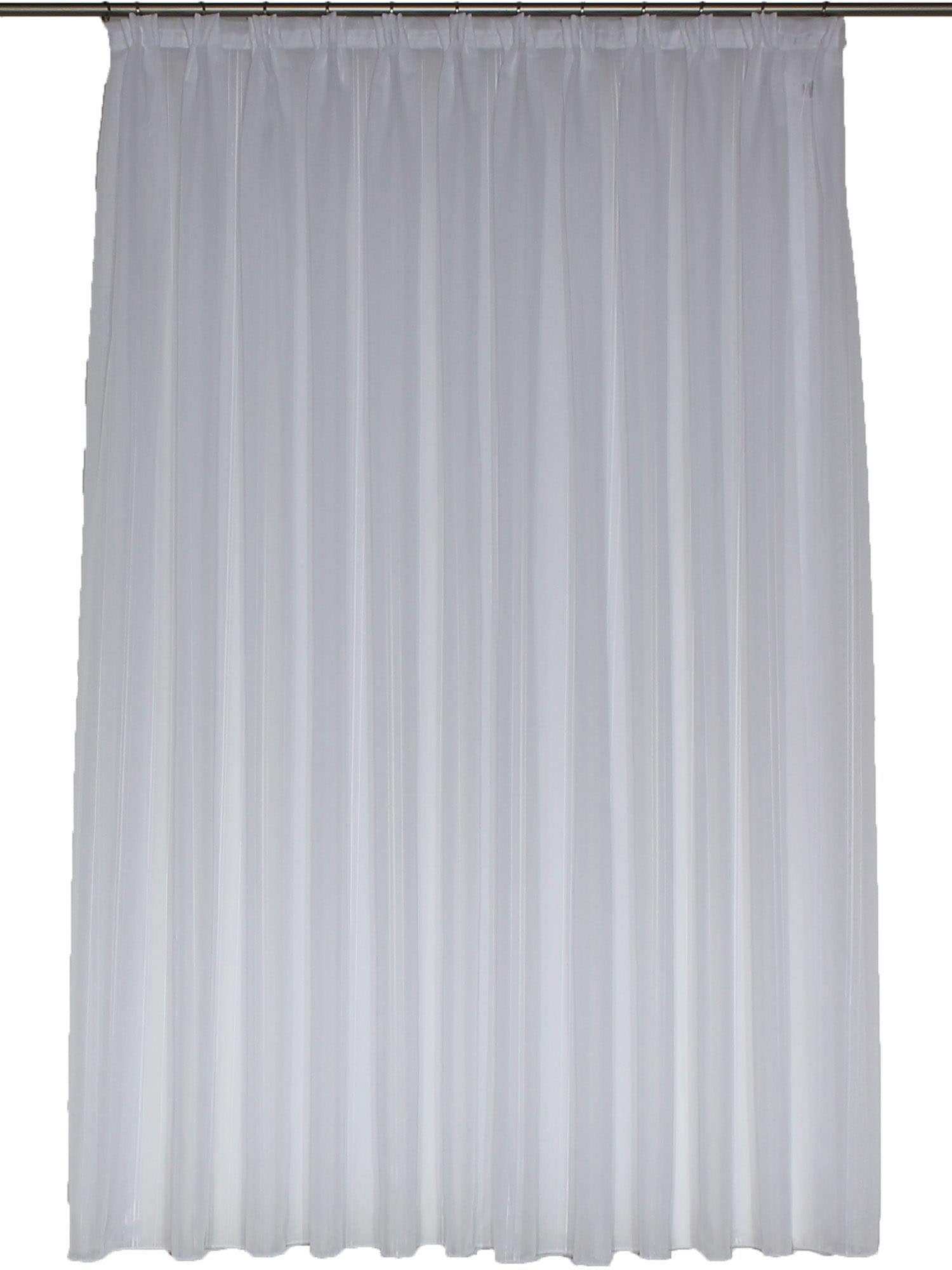Gardine WIRTH "Gerty", weiß, B:550cm H:120cm, Polyester, Gardinen, Fertig-Store mit FB 1:3 nach Maß Image