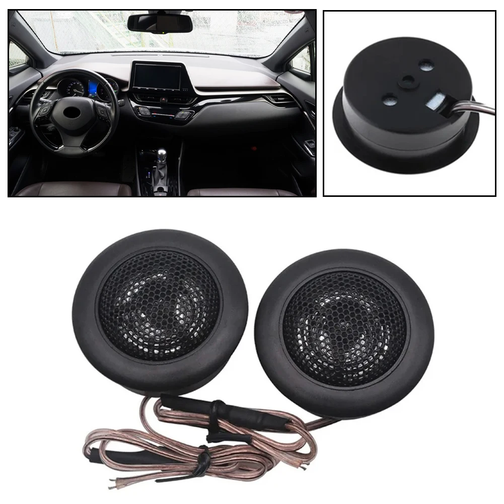 1 Paar 12 V Auto-Hochtöner-Lautsprecher 120 W Super Power 98 dB Auto-Audio-Lautsprecher ​ Zubehör für Audiosysteme für Autos, Schwarz Image