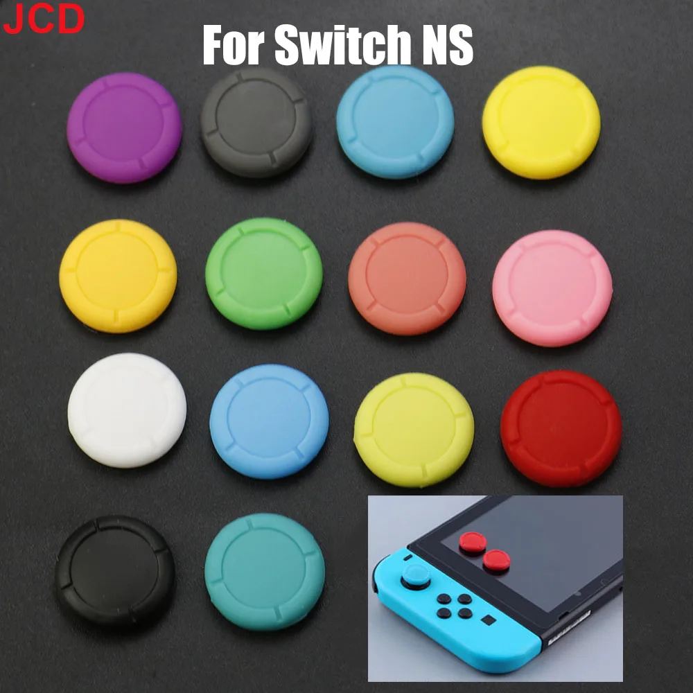 JCD 2 pièces en caoutchouc de Silicone peau de protection Joystick poignée poignées capuchon pour Switch Lite/Oled Joy-Con Console de jeu Joysticks peau
