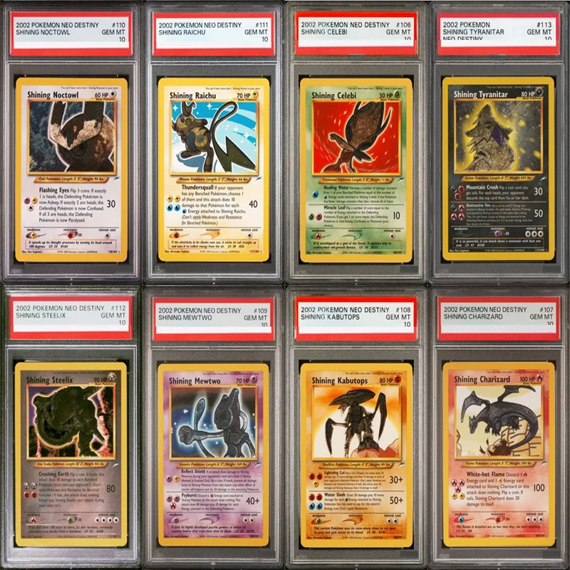 Diy Pkm Ptcg-Karten, englische Version, 2002 Neo Destiny, 1. Auflage, Shining Charizard Mewtwo Tyranitar Collection, Spielkarte Image