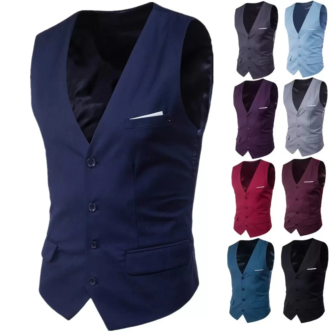 Abito da uomo di alta qualità Gilet Gilet Business Casual Slim Sposo Groomsman Abito da uomo da sposa Blazer Gilet Abito da festa formale