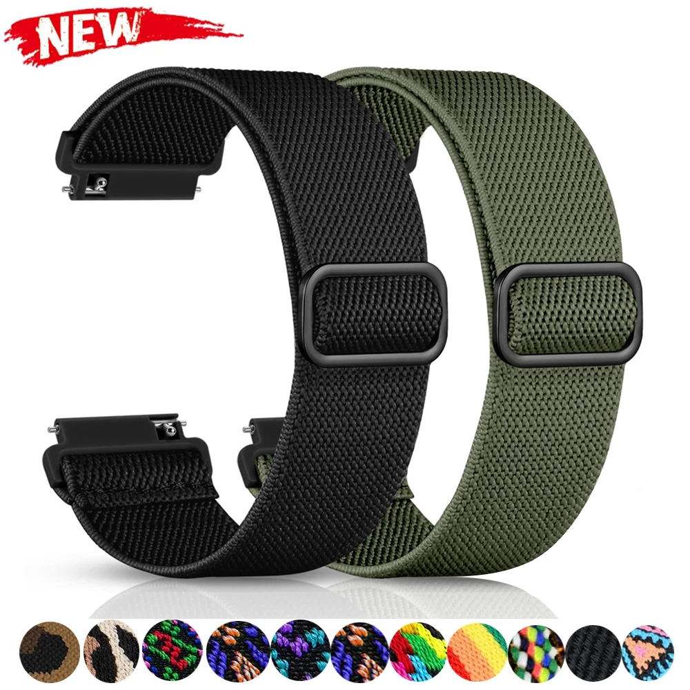20mm 22mm Nylon Strap Für TicWatch E3 E2 Pro 3 Ultra S2 Pro X GTW 2021 Elastische Armband armband Smartwatch Correa Zubehör Image