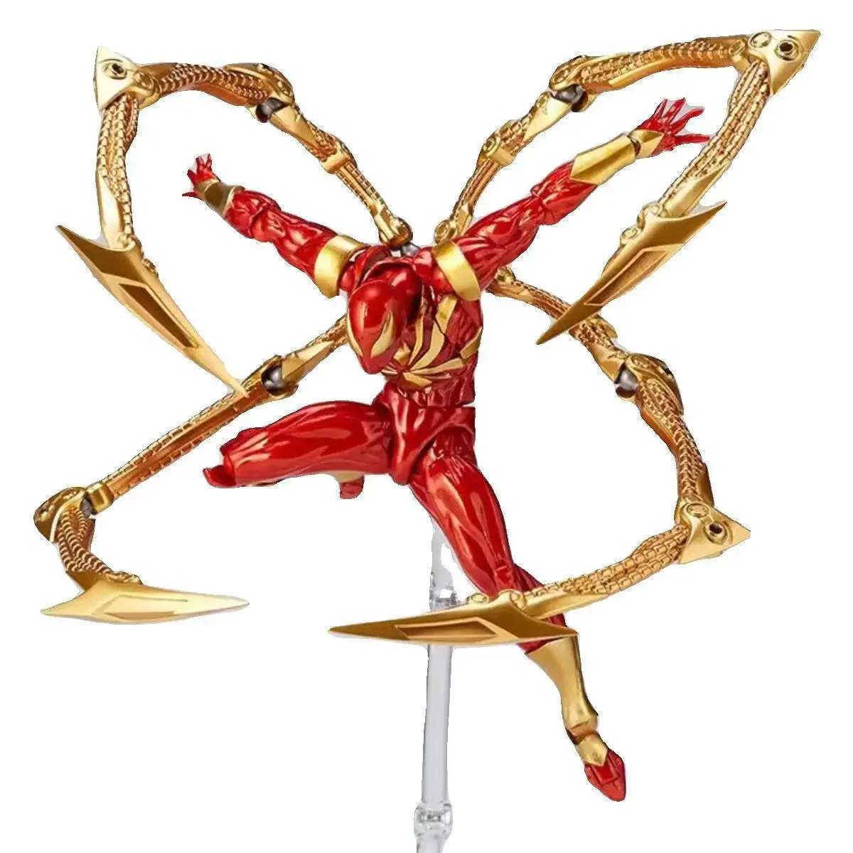 2024 Iron Spiderman Actionfigur im Yamaguchi-Stil, Spider-Man, rot und schwarz, bewegliches Spielzeug, Geschenk