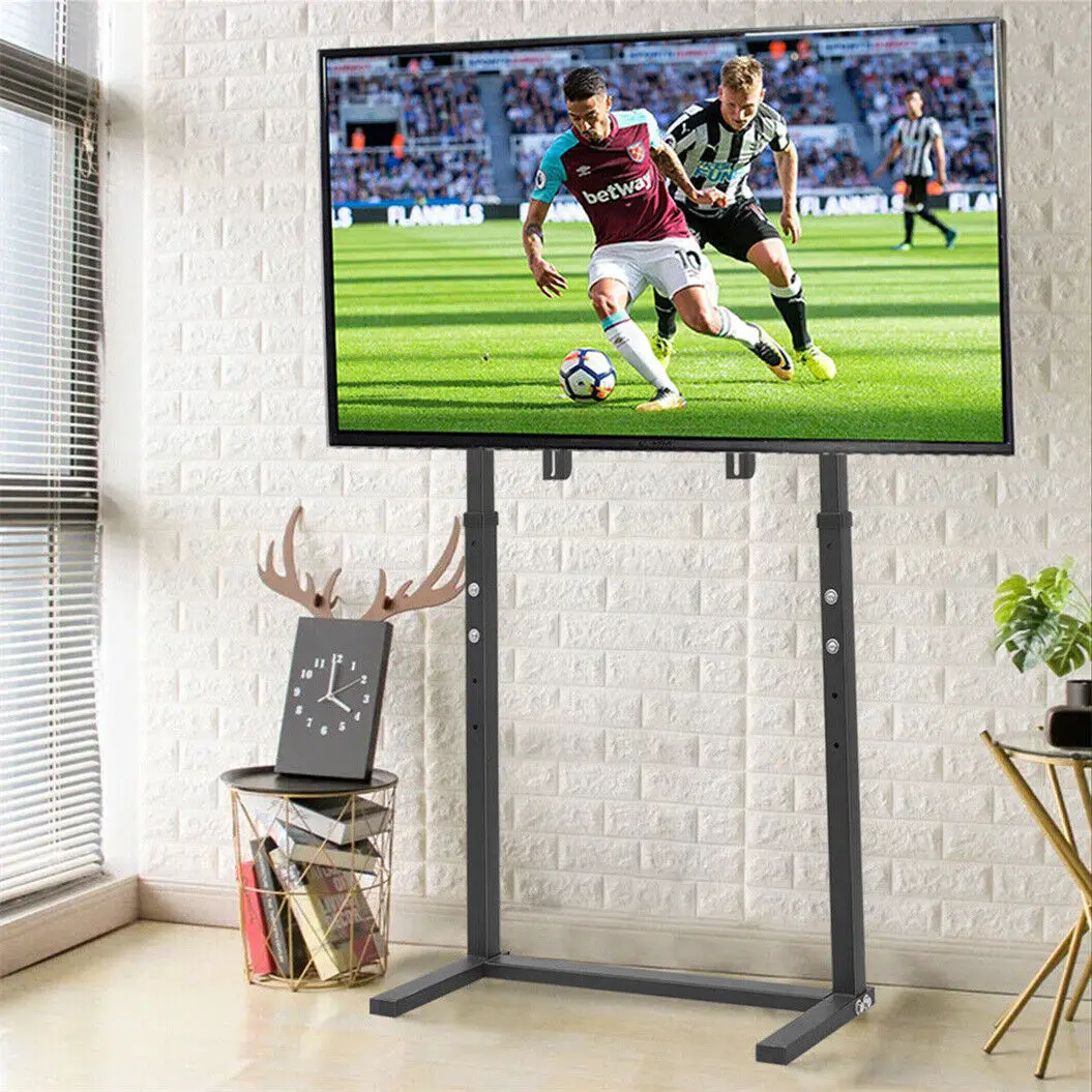 Support TV sur Pied, Pied TV Universel Support TV Pied Supports Et Meubles TV pour LCD/LED/Plasma de 32-65 Pouces, Hauteur Réglable - Charge Max 40kg VESA 600x400mm