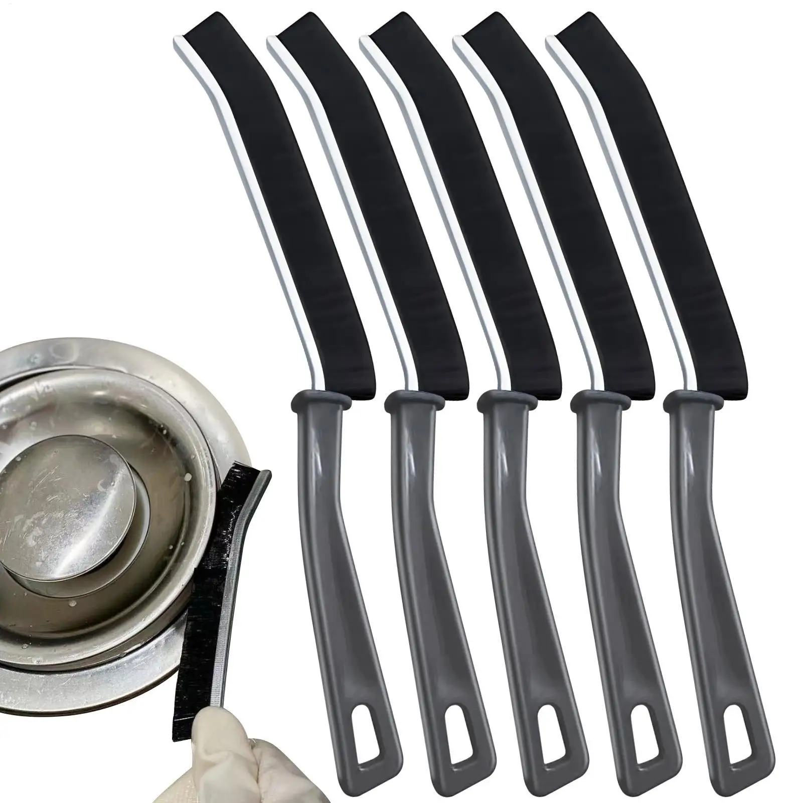 Fugenreinigungsbürste mit harter Borsten, Fugenreiniger, Scheuerbürste, tiefe Fliesenverbindungen, Fugenlückenreinigungsbürste, Werkzeuge, Zubehör Image