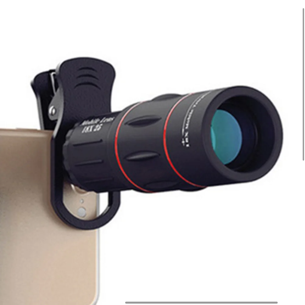 18/28/36X Handy Kamera Objektiv Clip-On Zoom Monokulare Teleskop Telefon Kamera Teleobjektiv für Camping Jagd sport Image