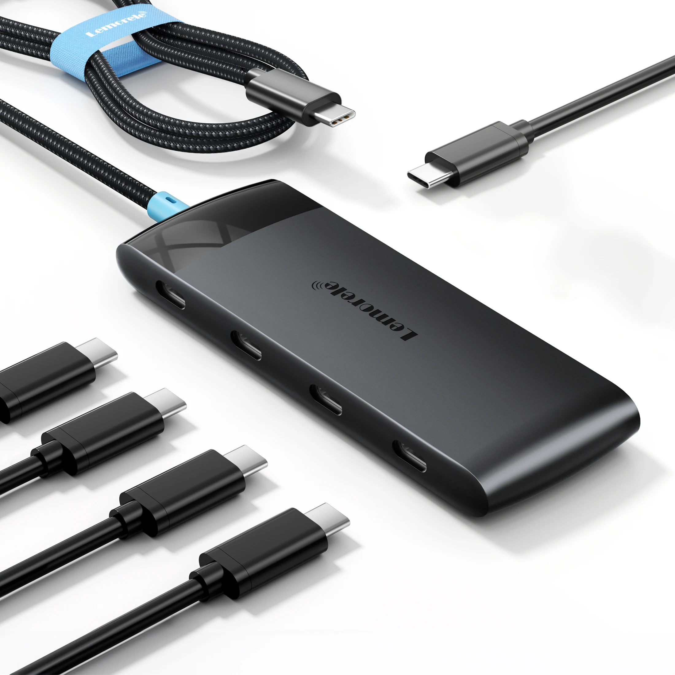 Lemorele TC107 USB3.2 Hub10Gbps 5-in-1 USB C Hub 4-Port USB 3.2 Gen 2 Adapter für Mac/Windows/Android Image