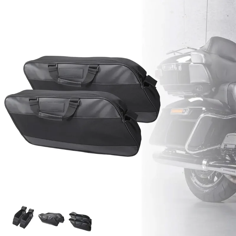 Motorrad Satteltasche Gepäckträger Liner Satteltasche Für Harley Touring Road King Electra Street Glide Ultra Tour FLTR FLHX 93-23 Image