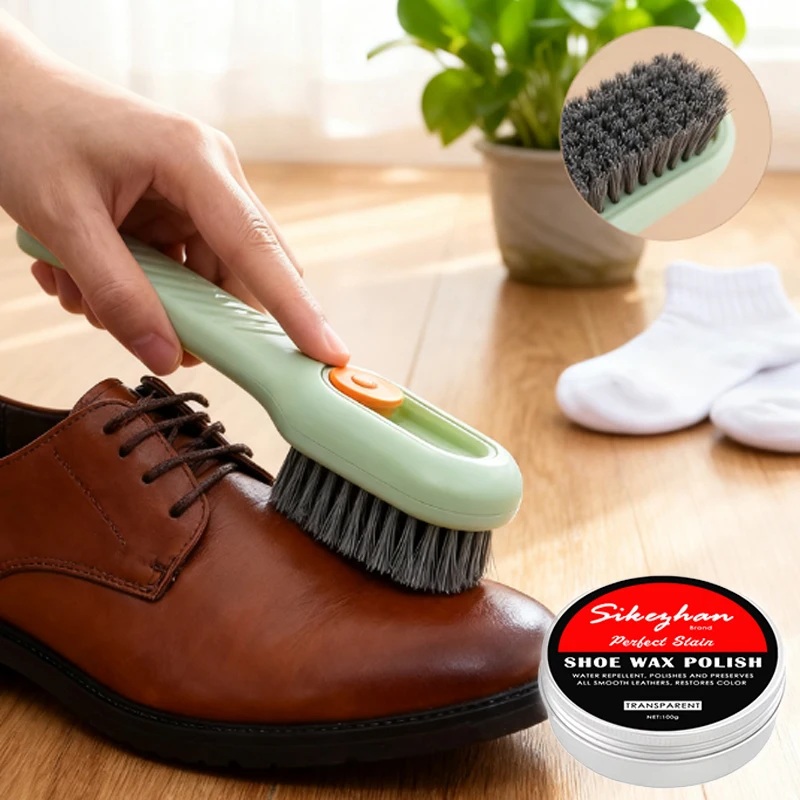 Automatische Entwässerung, multifunktionale Schuhbürste mit weichen Borsten und Lederpflegecreme, Sportschuhe, Lederschuhe usw., täglicher Gebrauch