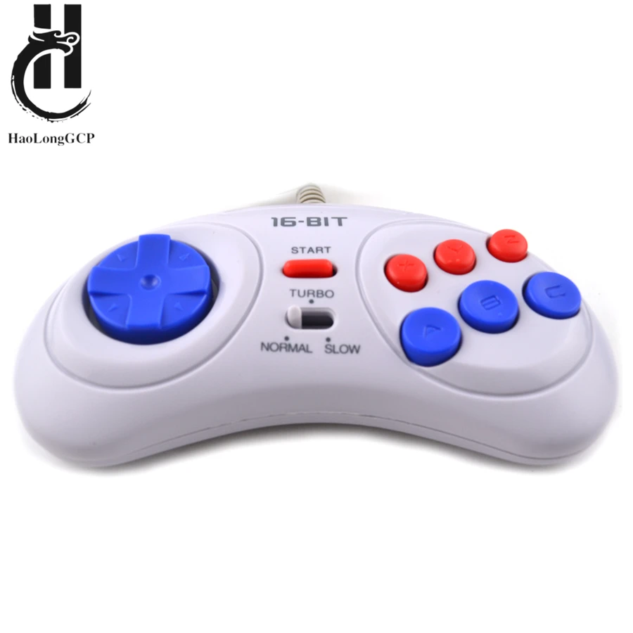 Manette de jeu filaire, 1/2 pièces, adaptée aux manettes de jeu Genesis à 6 boutons, adaptée à la console de jeu vidéo MegaDrive 16 bits