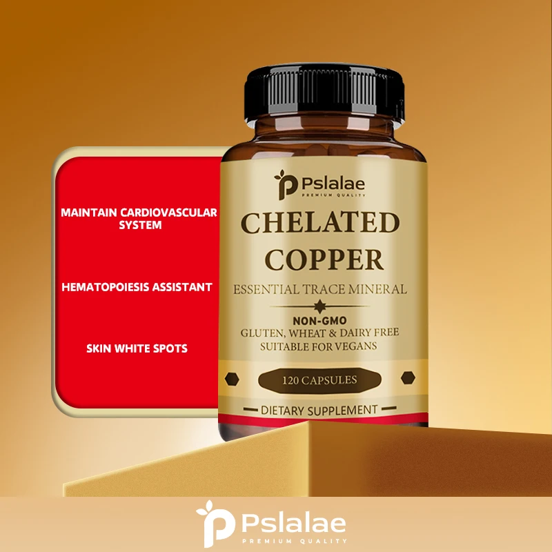 Chelated Copper Capsules - Supports Bone, Skin, and Cartilage Health and Promotes Collagen Formation