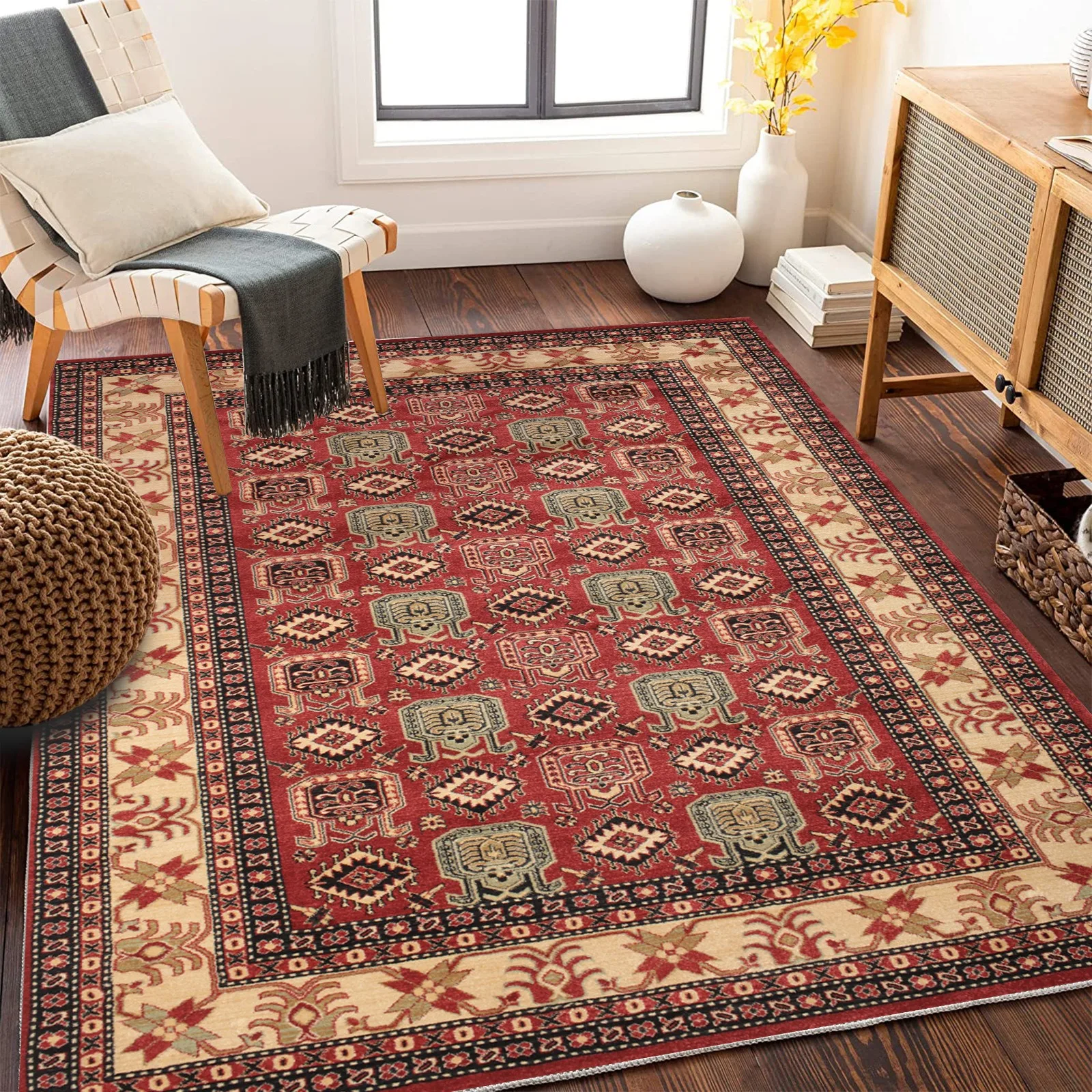 Europe Bohemia Style Retro Carpet Living Room Sofa Bedroom Study Kitchen Entrance Door Rug Non-slip Light Luxury Home Decor Mat