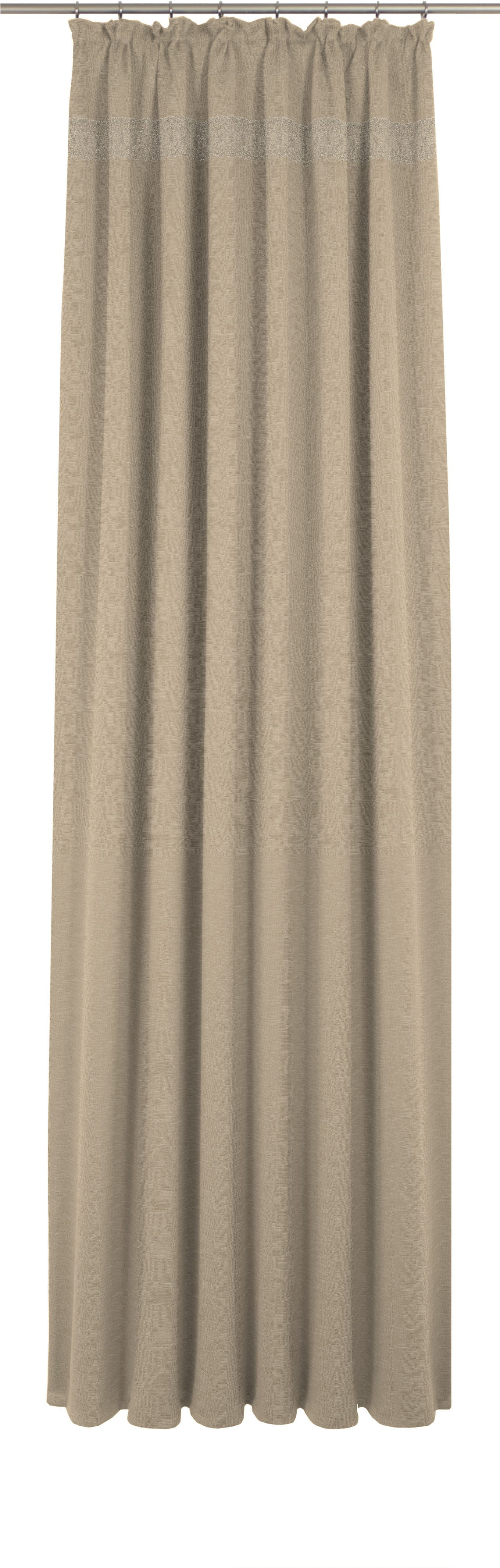 Vorhang WIRTH "Wiessee", beige (natur), B:150cm H:325cm, Baumwolle, Leinen, Modal, Gardinen, nach Maß Image