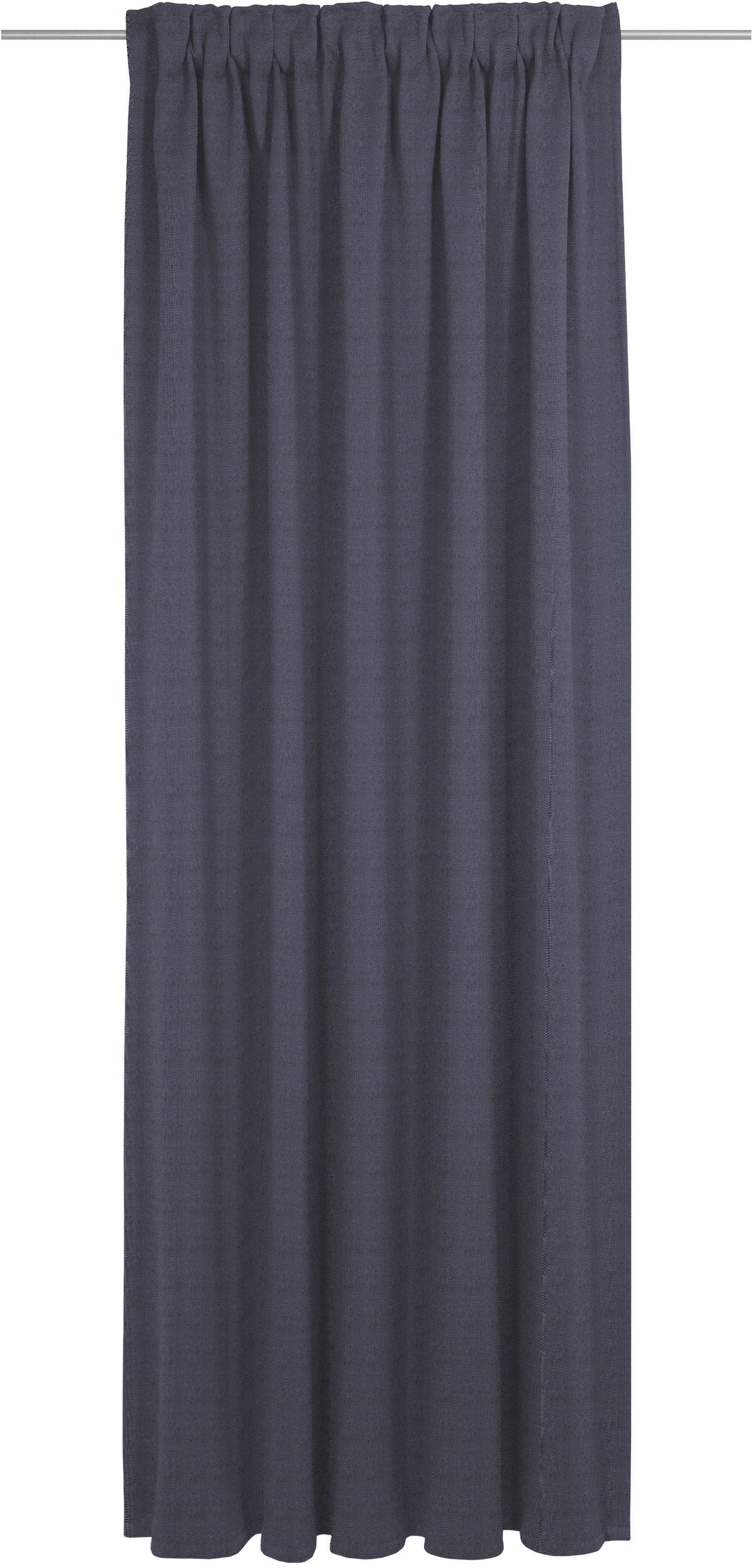 Vorhang ADAM "Uni Collection", blau (dunkelblau), B:142cm H:405cm, Baumwolle (Bio-Baumwolle), Gardinen, Blickdichter aus 100% Bio-Baumwolle Image