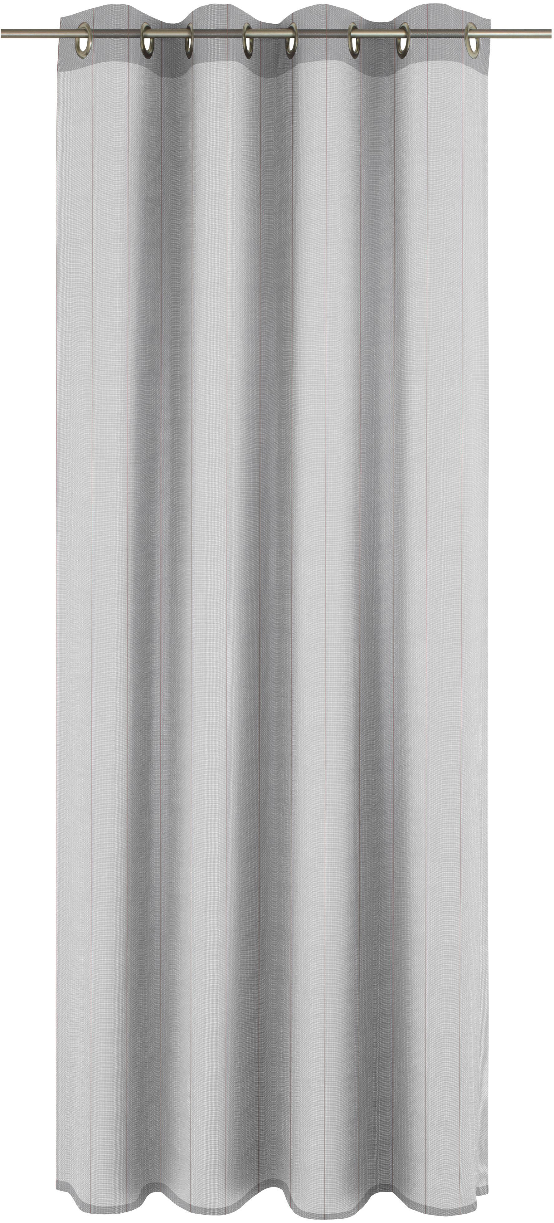 Gardine WIRTH "Chiara" Gr. 12, orange (grau, terra), B:450cm H:245cm, Jacquard, Polyester, Gardinen Image