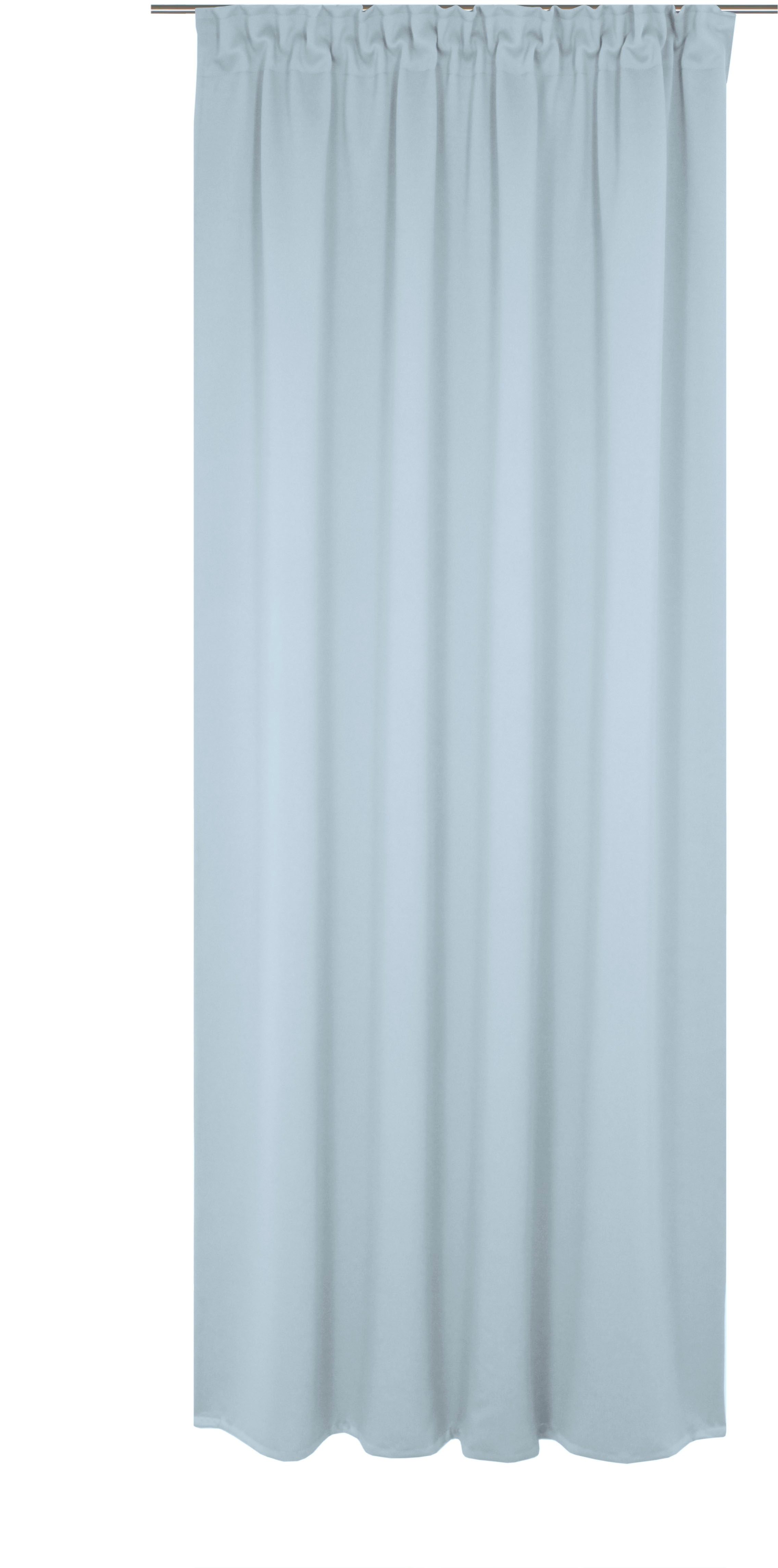 Vorhang WIRTH "Newbury", blau (hellblau), B:130cm H:325cm, Baumwolle, Polyester, Gardinen, nach Maß Image