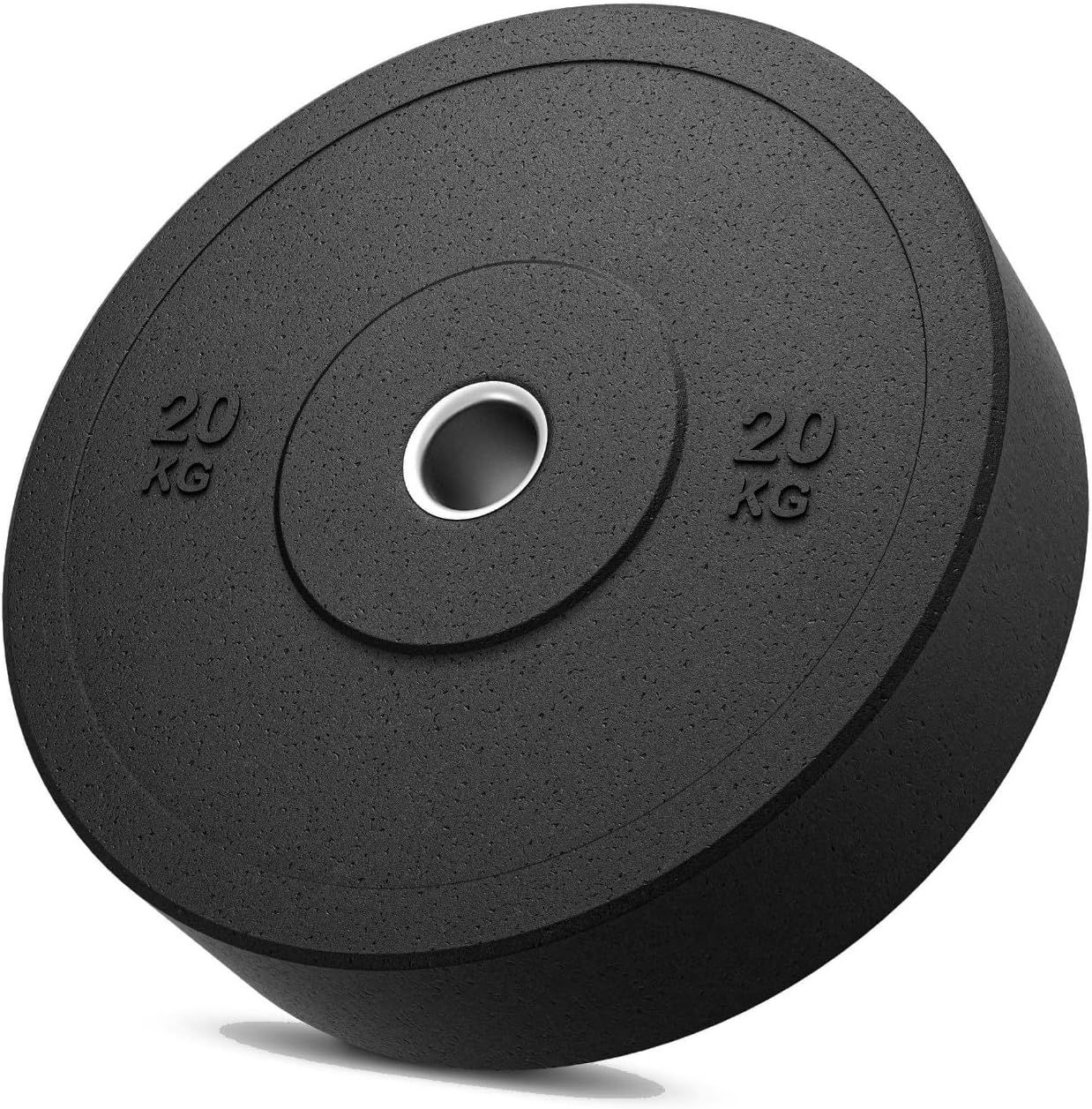 FFitness Disco Gommato da 20 Kg per Bilanciere Olimpionico Foro 51mm F