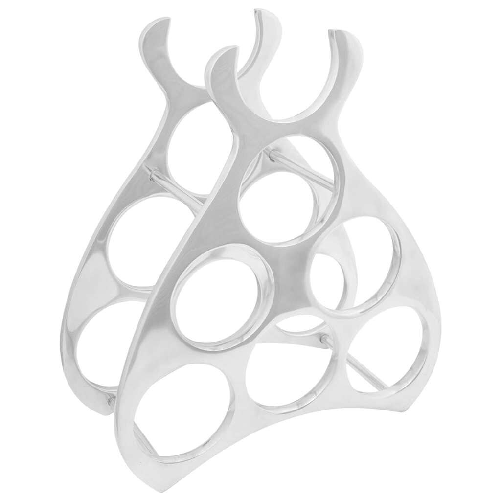 vidaXL Weinregal Silber 38 x 33 x 13 cm Aluminium Image