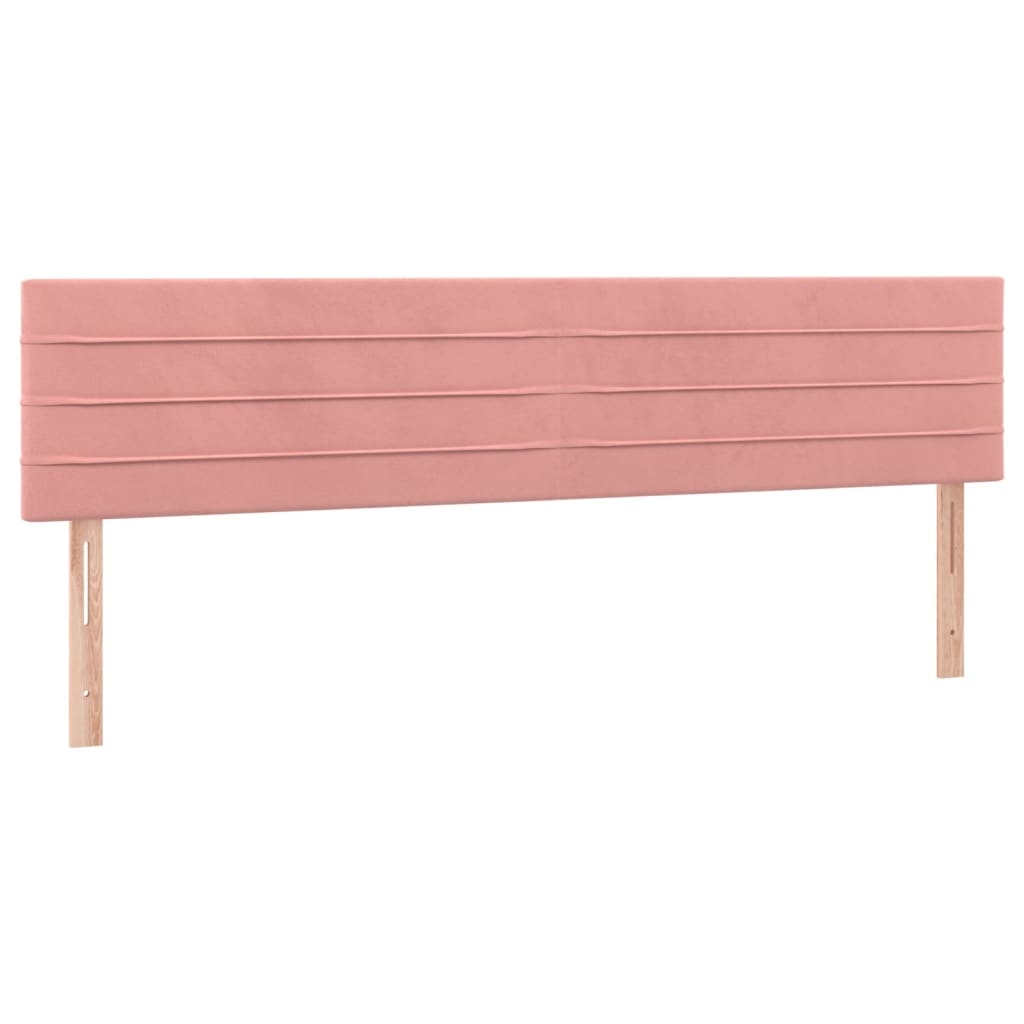vidaXL Kopfteile 2 Stk. Rosa 100x5x78/88 cm Samt Image