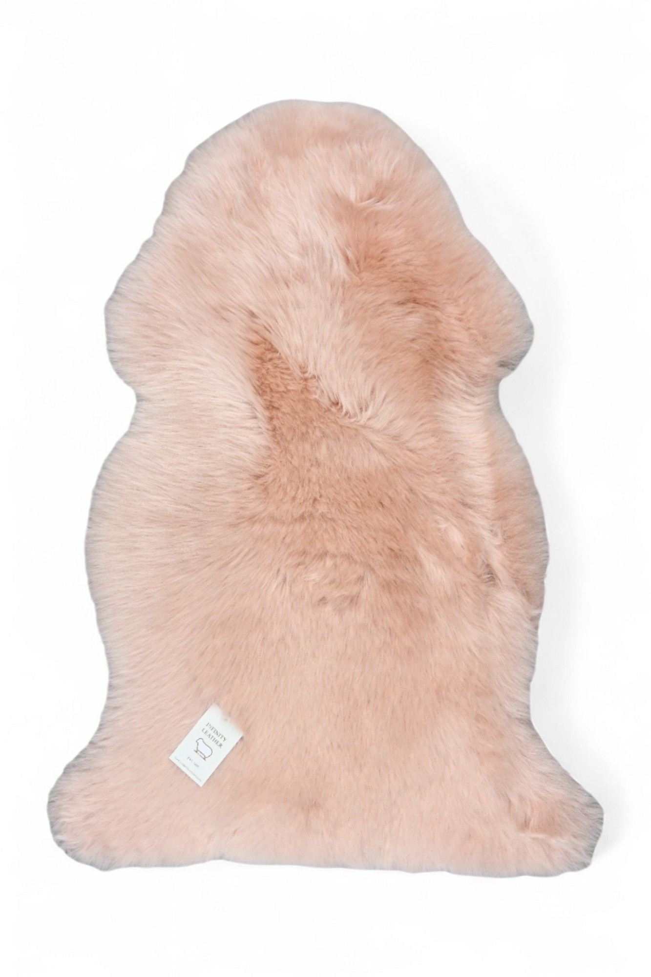 Echter rosa Schaffell-Teppich aus natürlicher, seidig weicher, flauschiger Echtwolle Image